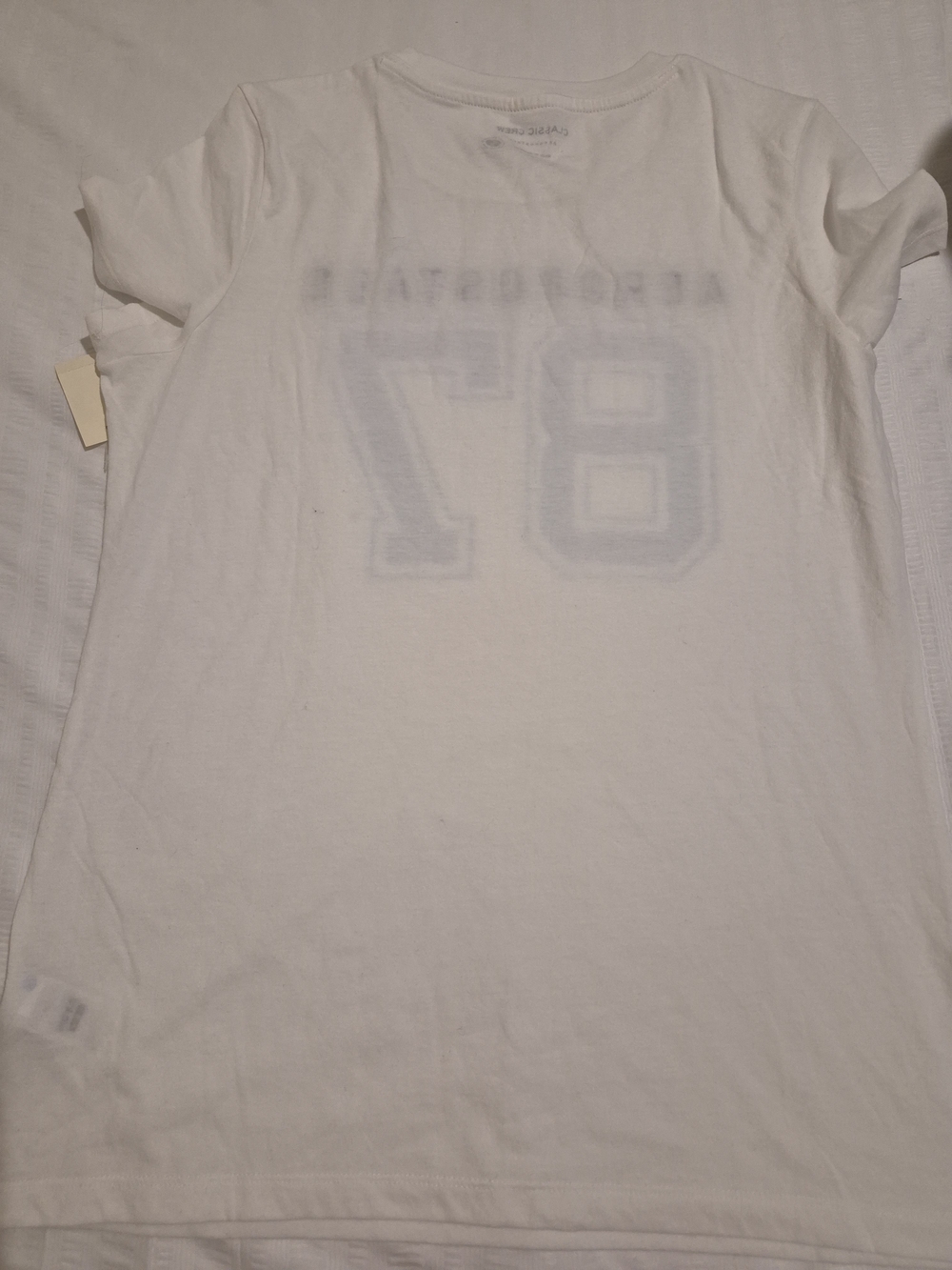 Aeropostale White 87 Graphic TeeAeropostale NWT Women's XL White Short Sleeve - Picture 4 of 6